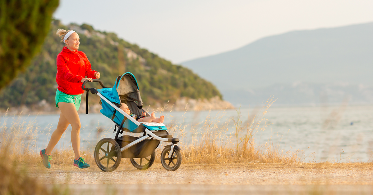 Running with best sale a baby jogger