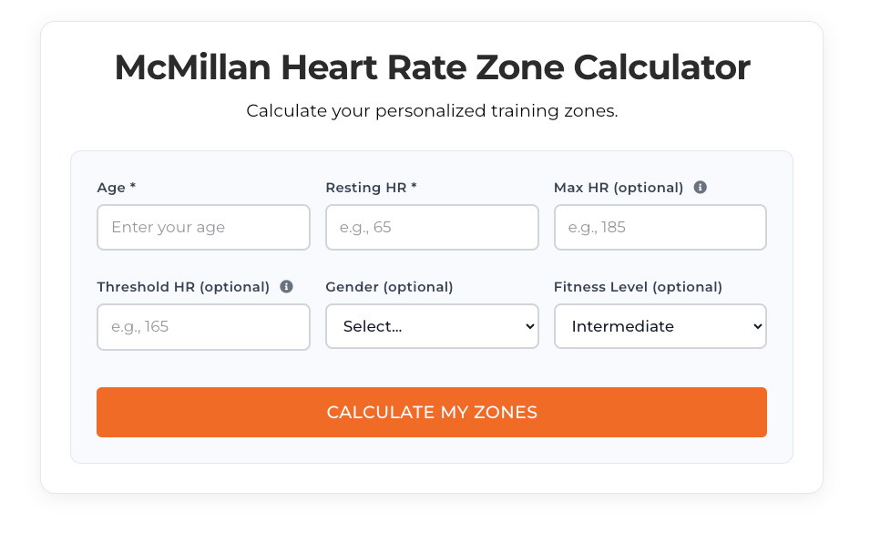 Heart Rate Zone Calculator | McMillan Running